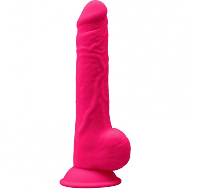 SILEXD - MODELLO 1 PENE REALISTICO PREMIUM SILEXPAN SILICONE FUCSIA 24 CM