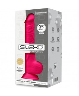 SILEXD - MODELLO 1 PENE REALISTICO PREMIUM SILEXPAN SILICONE FUCSIA 24 CM