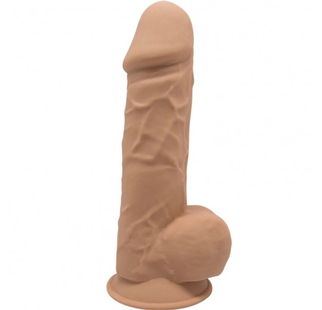 SILEXD - MODELLO 1 PENE REALISTICO PREMIUM SILEXPAN SILICONE CARAMEL 21,5 CM