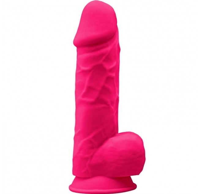 SILEXD - MODELLO 1 PENE REALISTICO PREMIUM SILEXPAN SILICONE FUCSIA 21,5 CM