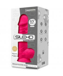 SILEXD - MODELLO 1 PENE REALISTICO PREMIUM SILEXPAN SILICONE FUCSIA 21,5 CM