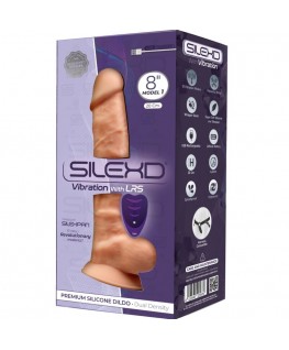 SILEXD - MODELLO 1 VIBRATORE PENE REALISTICO IN SILICONE PREMIUM SILEXPAN TELECOMANDO 20 CM