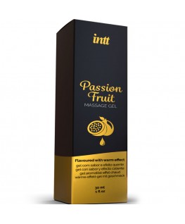 INTT MASSAGE & ORAL SEX - GEL DA MASSAGGIO AL GUSTO DI FRUTTO DELLA PASSIONE CON EFFETTO CALORE