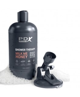 PDX PLUS - MASTURBATORE STROKER DAL DESIGN DISCRETO CON FLACONE DI SHAMPOO MILK ME HONEY CANDY