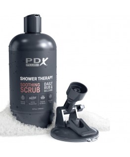 PDX PLUS - MASTURBATORE STROKER DAL DESIGN DISCRETO CON FLACONE SHAMPOO SCRUB LENITIVO AL CARAMELLO