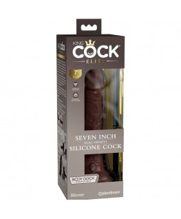 KING COCK ELITE - DILDO REALISTICO IN SILICONE 17,8 CM MARRONE