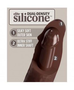 KING COCK ELITE - DILDO REALISTICO IN SILICONE 28 CM MARRONE