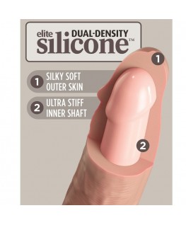 KING COCK ELITE - DILDO VIBRANTE REALISTICO E SILICONE 15.2 CM