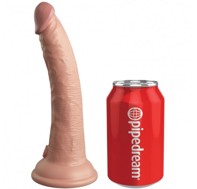 KING COCK ELITE - VIBRATORE REALISTICO E DILDO IN SILICONE TELECOMANDO 17,8 CM