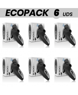 ECOPACK 6 UNITÀ - BLACK&SILVER DRAKE DELUXE SUCKING VIBE RICARICABILE IN SILICONE NERO