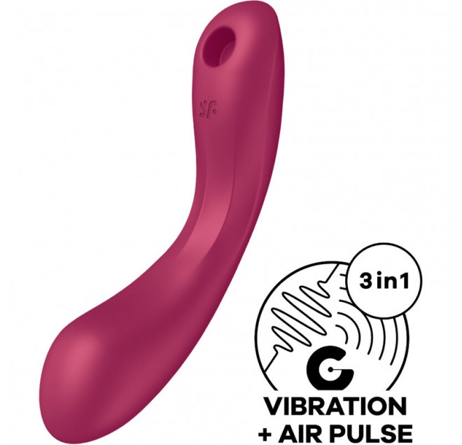 SATISFYER - CURVE TRINITY 1 AIR PULSE VIBRATION ROSSO