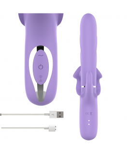 INTENSE - VIBRATORE MULTIFUNZIONE RICARICABILE BILLIE ASPIRANTE E PULSANTE VIOLA