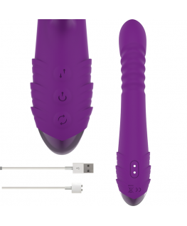 INTENSE - VIBRATORE MULTIFUNZIONE RICARICABILE IGGY UP & DOWN CON STIMOLATORE CLITORALE VIOLA