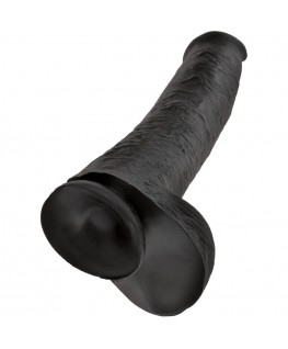 KING COCK - PENE REALISTICO CON SFERE 34,2 CM NERO