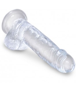 KING COCK CLEAR - PENE REALISTICO CON SFERE 15,2 CM TRASPARENTE