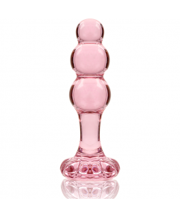 NEBULA SERIES BY IBIZA - MODELLO 1 PLUG ANALE VETRO BOROSILICATO 10,7 X 3 CM ROSA