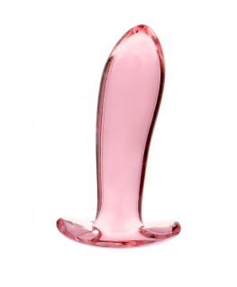 NEBULA SERIES BY IBIZA - MODELLO 5 PLUG ANALE VETRO BOROSILICATO 12,5 X 3,5 CM ROSA