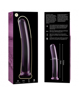 NEBULA SERIES BY IBIZA - MODELLO 9 DILDO IN VETRO BOROSILICATO 15,5 X 2,5 CM ROSA