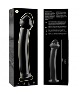 NEBULA SERIES BY IBIZA - MODELLO 11 DILDO IN VETRO BOROSILICATO 16 X 3 CM TRASPARENTE