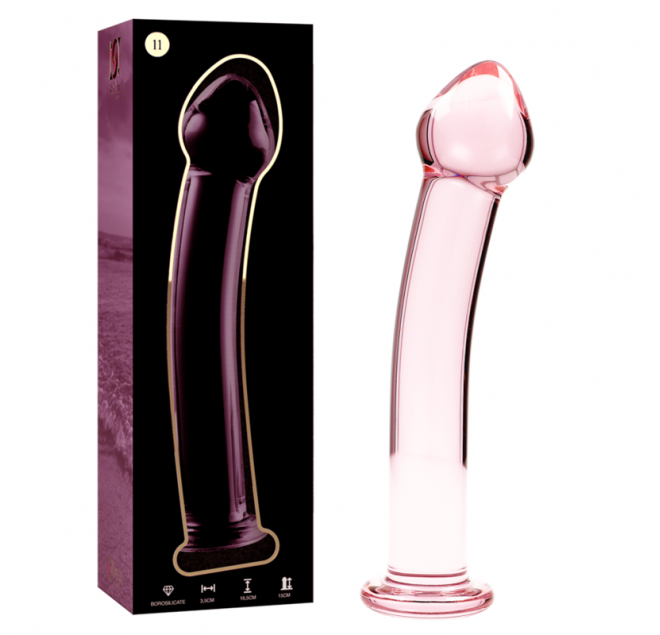 NEBULA SERIES BY IBIZA - MODELLO 11 DILDO IN VETRO BOROSILICATO 16 X 3 CM ROSA