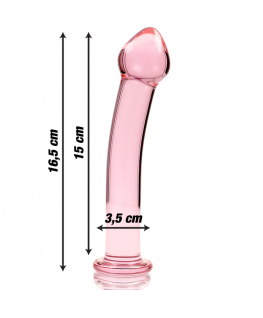 NEBULA SERIES BY IBIZA - MODELLO 11 DILDO IN VETRO BOROSILICATO 16 X 3 CM ROSA