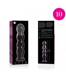 NEBULA SERIES BY IBIZA - MODELLO 10 DILDO IN VETRO BOROSILICATO 16,5 X 3,5 CM ROSA