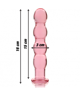 NEBULA SERIES BY IBIZA - MODELLO 10 DILDO IN VETRO BOROSILICATO 16,5 X 3,5 CM ROSA