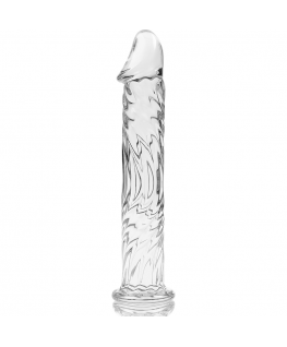 NEBULA SERIES BY IBIZA - MODELLO 12 DILDO IN VETRO BOROSILICATO 17 X 3,5 CM TRASPARENTE