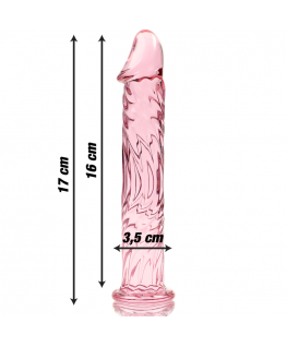 NEBULA SERIES BY IBIZA - MODELLO 12 DILDO IN VETRO BOROSILICATO 17 X 3,5 CM ROSA