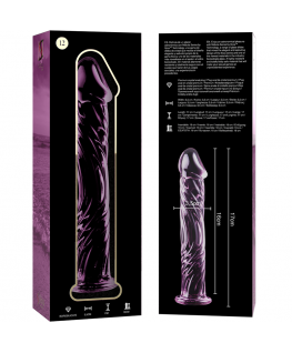 NEBULA SERIES BY IBIZA - MODELLO 12 DILDO IN VETRO BOROSILICATO 17 X 3,5 CM ROSA