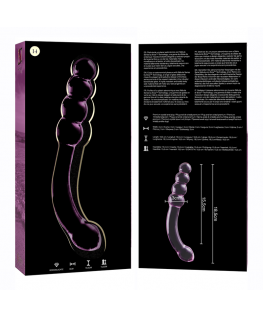 NEBULA SERIES BY IBIZA - MODELLO 14 DILDO IN VETRO BOROSILICATO 18,5 X 3 CM ROSA