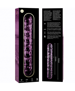 NEBULA SERIES BY IBIZA - MODELLO 15 DILDO IN VETRO BOROSILICATO 18,5 X 3 CM ROSA