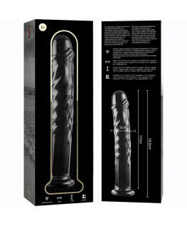 NEBULA SERIES BY IBIZA - MODELLO 16 DILDO IN VETRO BOROSILICATO 18,5 X 3 CM TRASPARENTE