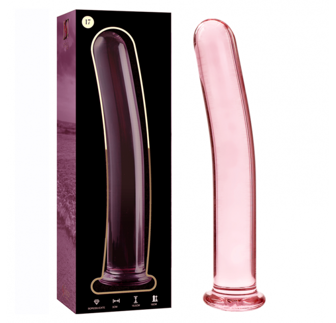 NEBULA SERIES BY IBIZA - MODELLO 17 DILDO IN VETRO BOROSILICATO 18,5 X 3 CM ROSA