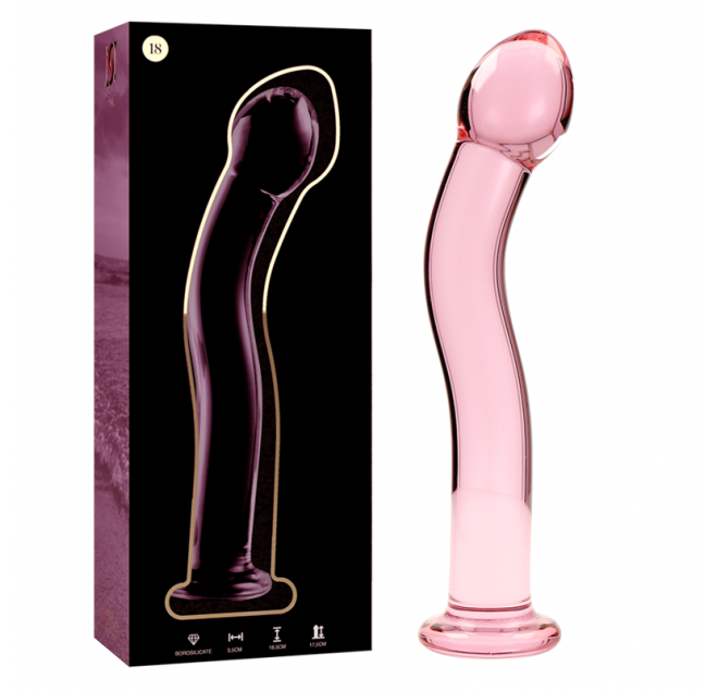 NEBULA SERIES BY IBIZA - MODELLO 18 DILDO IN VETRO BOROSILICATO 18,5 X 3,5 CM ROSA