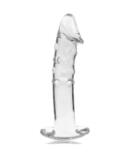 NEBULA SERIES BY IBIZA - MODELLO 19 DILDO IN VETRO BOROSILICATO 18,5 X 4 CM TRASPARENTE