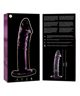 NEBULA SERIES BY IBIZA - MODELLO 19 DILDO IN VETRO BOROSILICATO 18,5 X 4 CM ROSA