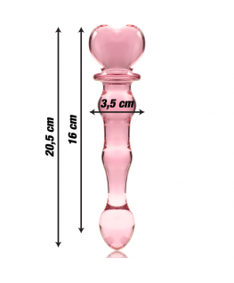 NEBULA SERIES BY IBIZA - MODELLO 21 DILDO IN VETRO BOROSILICATO 20,5 X 3,5 CM ROSA