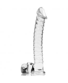 NEBULA SERIES BY IBIZA - MODELLO 23 DILDO IN VETRO BOROSILICATO 21,5 X 4 CM TRASPARENTE