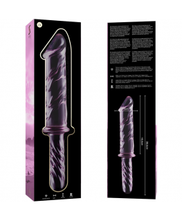 NEBULA SERIES BY IBIZA - MODELLO 24 DILDO IN VETRO BOROSILICATO 28,5 X 5 CM ROSA