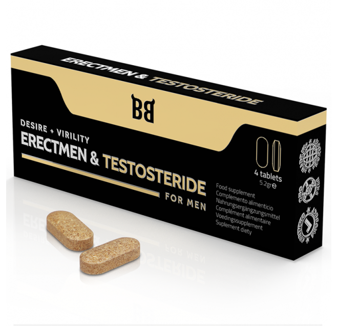 BLACKBULL BY SPARTAN - POTENZA ERECTMEN E TESTOSTERIDE E TESTOSTERONE PER UOMINI 4 C PSULA