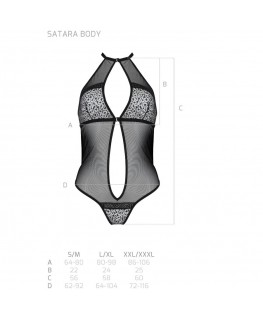 PASSIONE - SATARA BODY LINEA EROTICA NERO L/XL