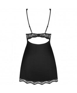 OBSESSIVE - BABYDOLL E PERIZOMA LUVAE NERO XS/S