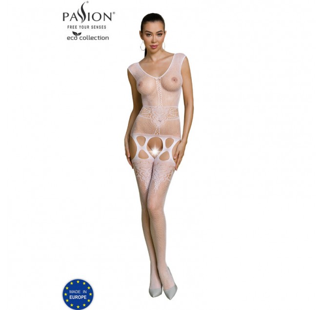 PASSION - COLLEZIONE ECO BODYSTOCKING ECO BS014 BIANCO