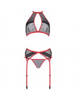 PASSIONE - SET SATARA LINEA EROTICA ROSSO L/XL