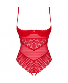 OBSESSIVE - INGRIDIA CROTCHLESS ROSSO XS/S