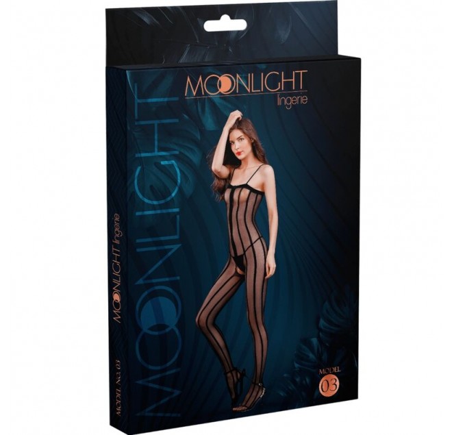 MOONLIGHT - BODYSTOCKING MODELLO 3 NERO TAGLIA UNICA