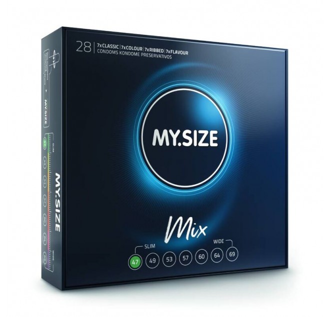 MY SIZE MIX CONDOMS 47 MM 28 UNITS