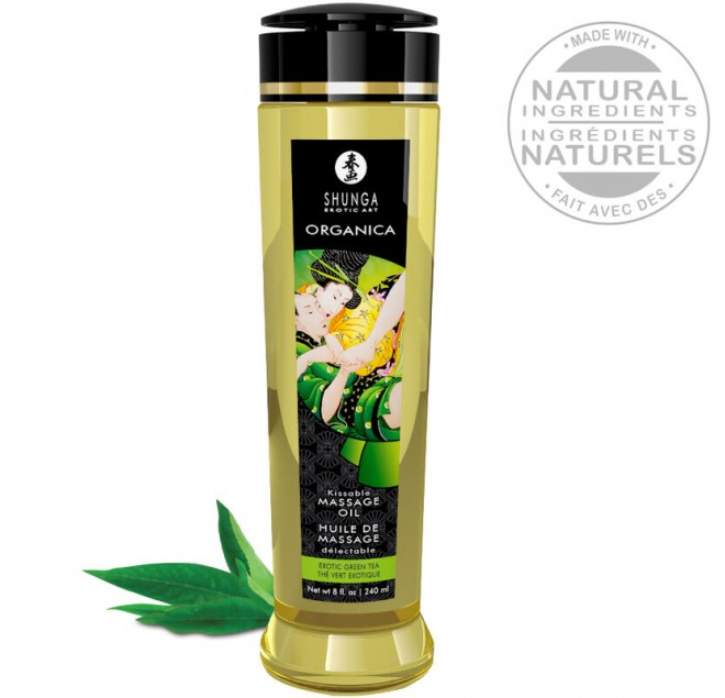 SHUNGA - OLIO DA MASSAGGIO BIOLOGICO TÈ VERDE 240 ML