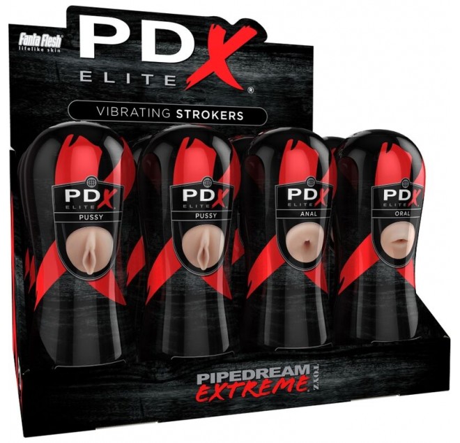 PDX ELITE - SET STROKER 12 UNIT: 6X VAGINA, 3X ANO, 3X BOCCA